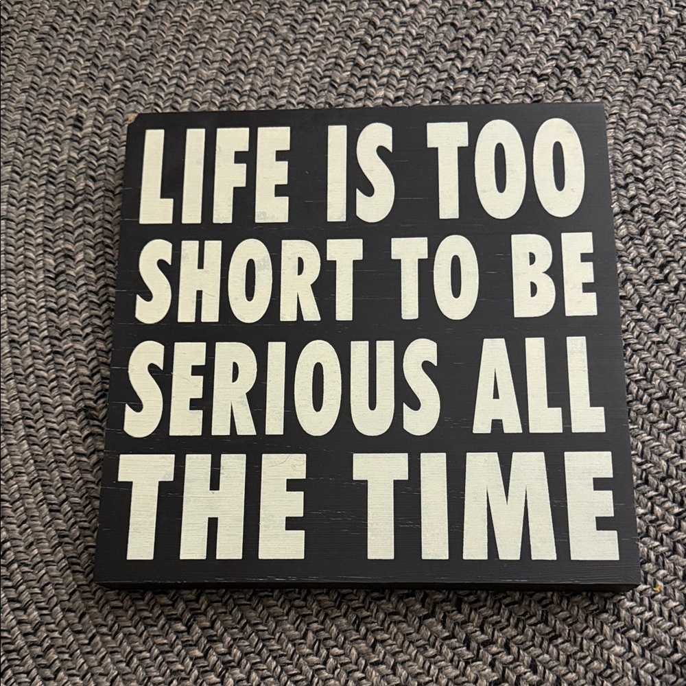 Black and White Motivational Wall Sign